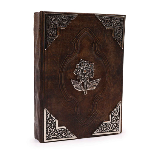 Heafty Red Tan Book - Zinc Rose Decor - 200 Deckle Edges Pages - 26x18cm - Luna Panther