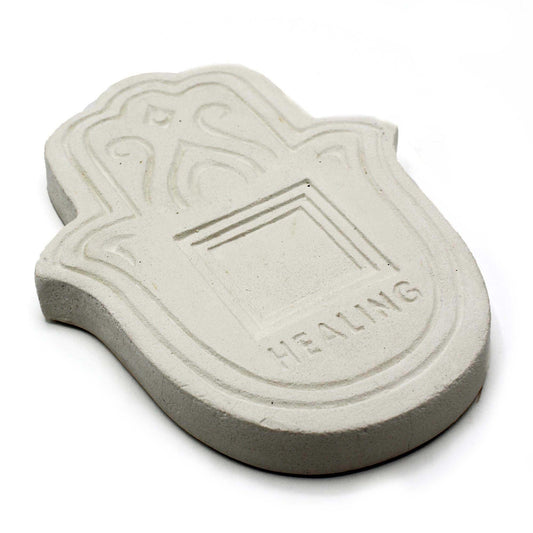 Healing Incense Plate - White Stone Effect - Luna Panther