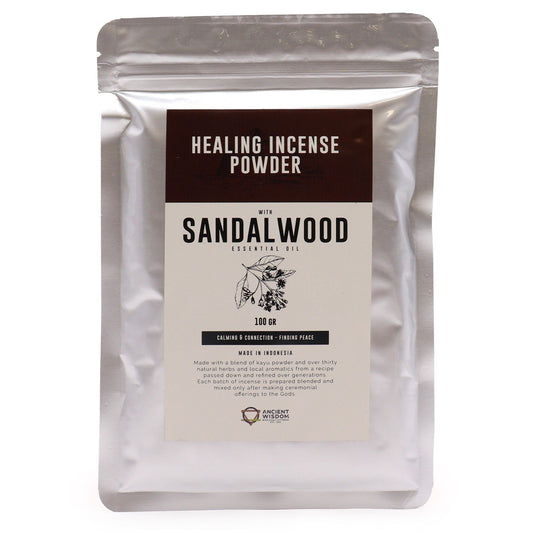 Healing Incense Powder - Sandalwood 100gm - Luna Panther