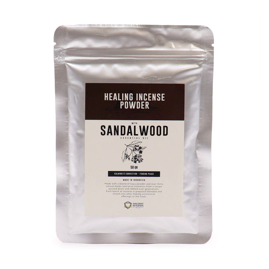 Healing Incense Powder - Sandalwood 50gm - Luna Panther