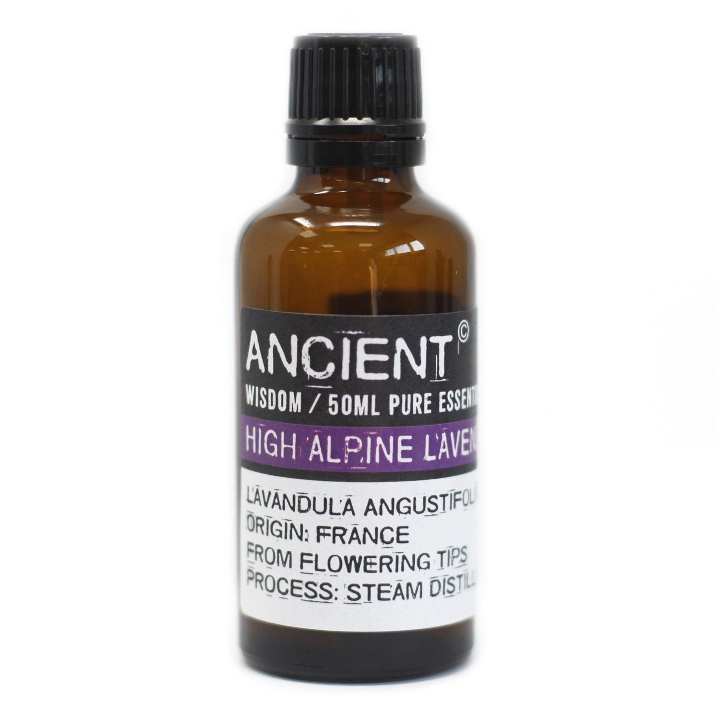 Polished High Alpine Lavender Essential Oil 50ml featuring natural patterning and unique variations - Luna Panther