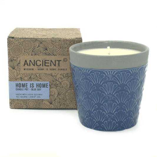 Home is Home Candle Pots - Blue Day - Luna Panther alternate view