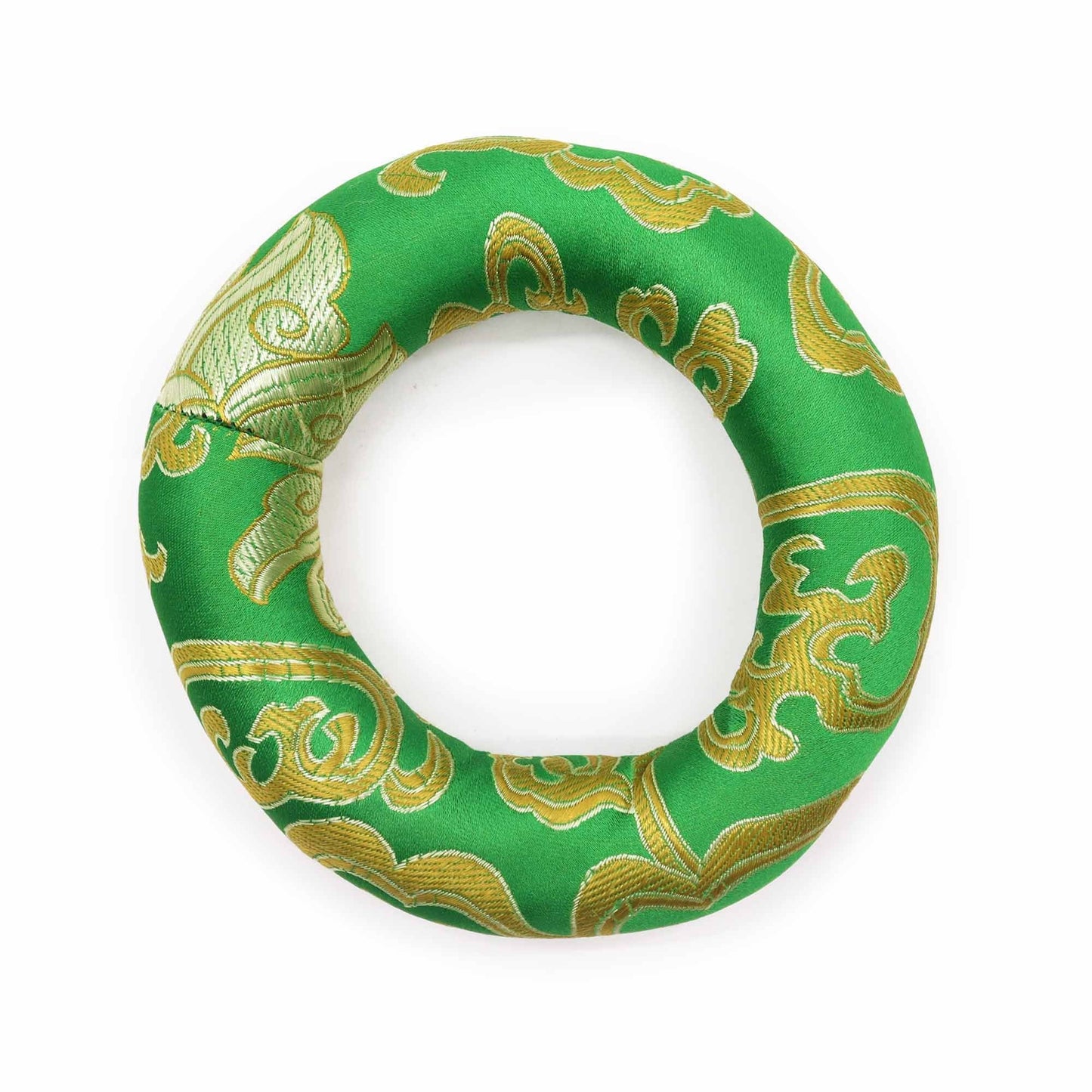 Polished Hoop Cushion 10cm (for 12-14cm Singing Bowl) - Green featuring natural patterning and unique variations - Luna Panther