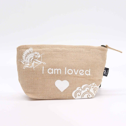 Polished Hop Hare Pouch - I am Loved featuring natural patterning and unique variations - Luna Panther
