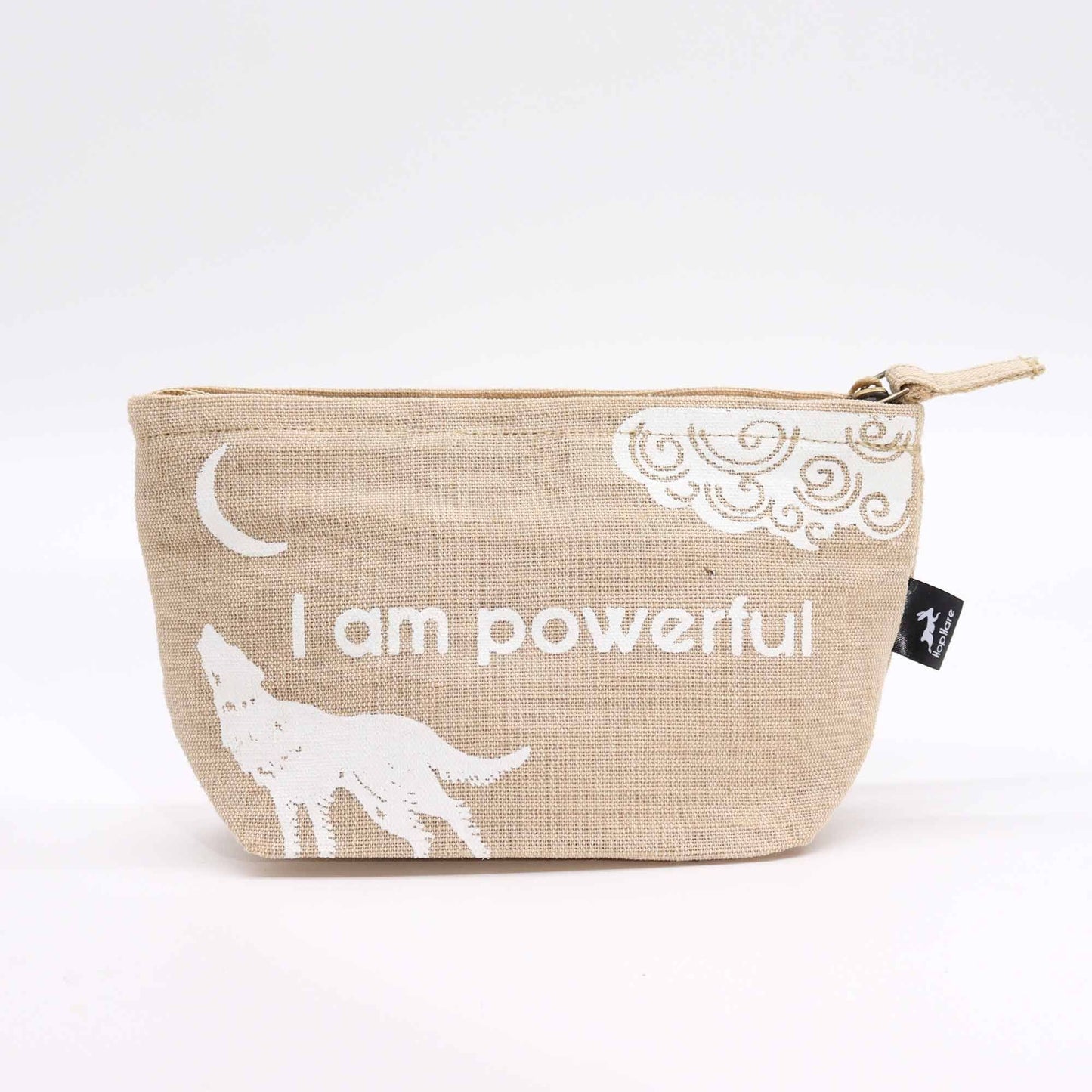 Polished Hop Hare Pouch - I am Powerful featuring natural patterning and unique variations - Luna Panther