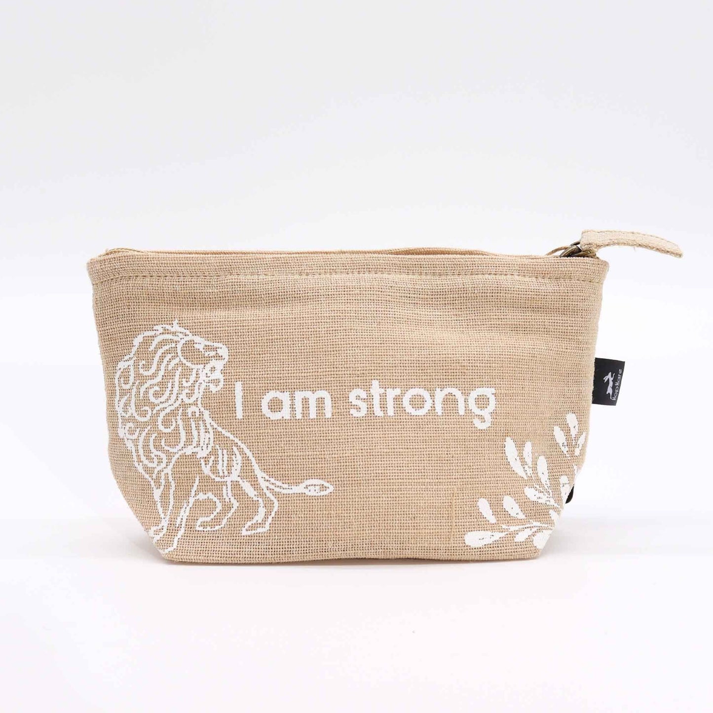 Polished Hop Hare Pouch - I am Strong featuring natural patterning and unique variations - Luna Panther