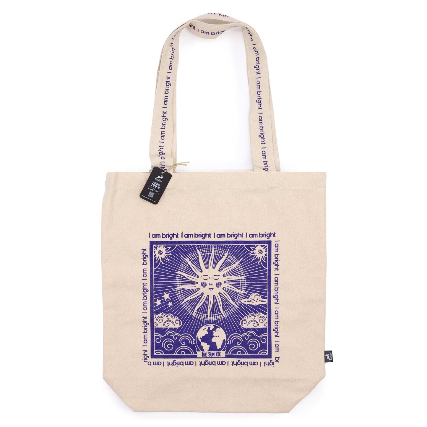 Polished Hop Hare Tote Bag - I am Bright featuring natural patterning and unique variations - Luna Panther