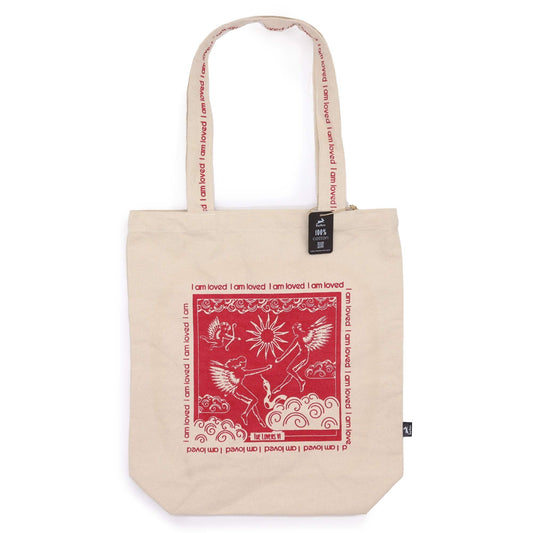 Polished Hop Hare Tote Bag - I am Loved featuring natural patterning and unique variations - Luna Panther