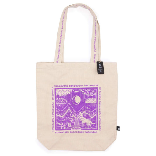 Polished Hop Hare Tote Bag - I am Powerful featuring natural patterning and unique variations - Luna Panther