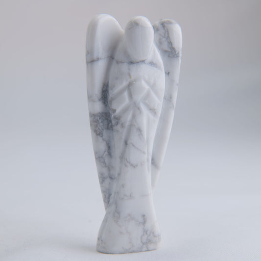 Howlite Angel Carving 58g 80mm - Luna Panther alternate view