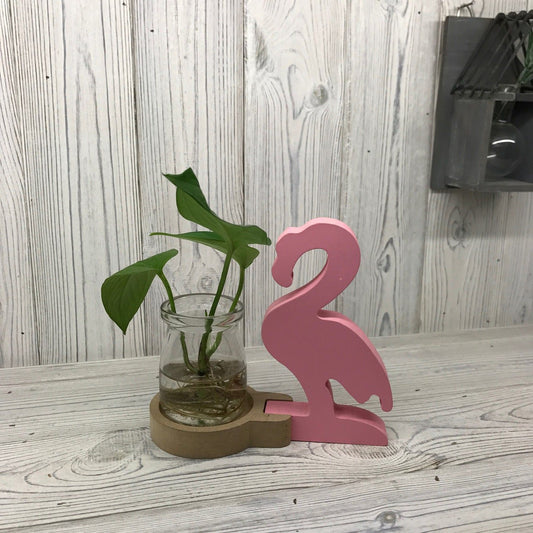 Hydroponic Home Decor - Pink Flamingo Pot - Luna Panther