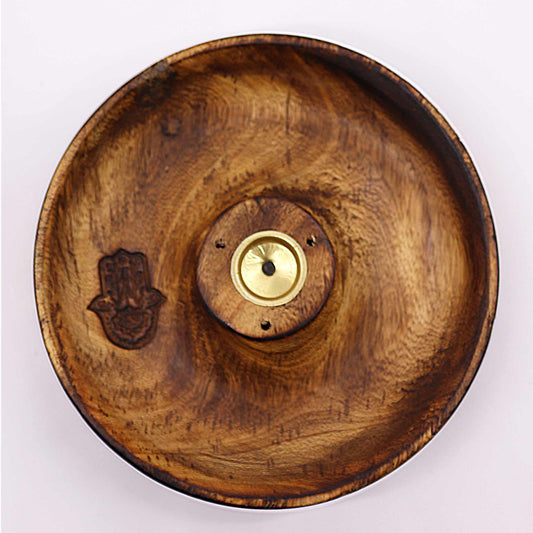 Incense Stick & Cone Burner Disc - Hamsa - Luna Panther alternate view