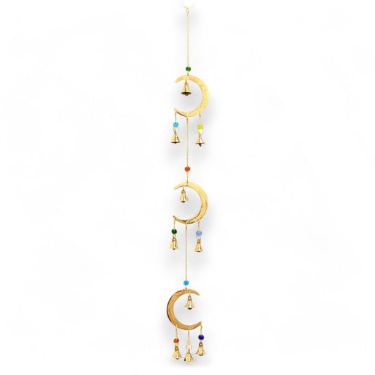 Polished Indian Chimes - Moon Drop - 10 Bells featuring natural patterning and unique variations - Luna Panther