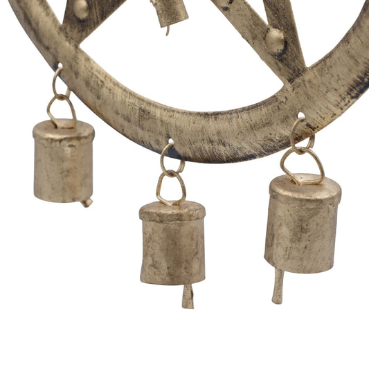 Indian Chimes - Pentagon with Cow Bells - 25x49cm - Luna Panther alternate view