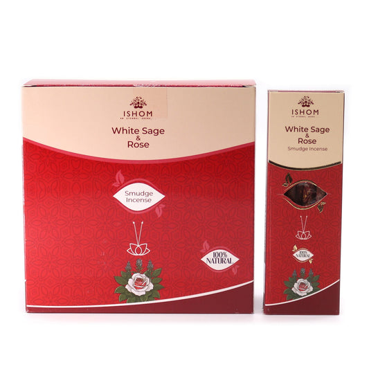 Ishom Smudge Incense - White Sage & Rose - Luna Panther