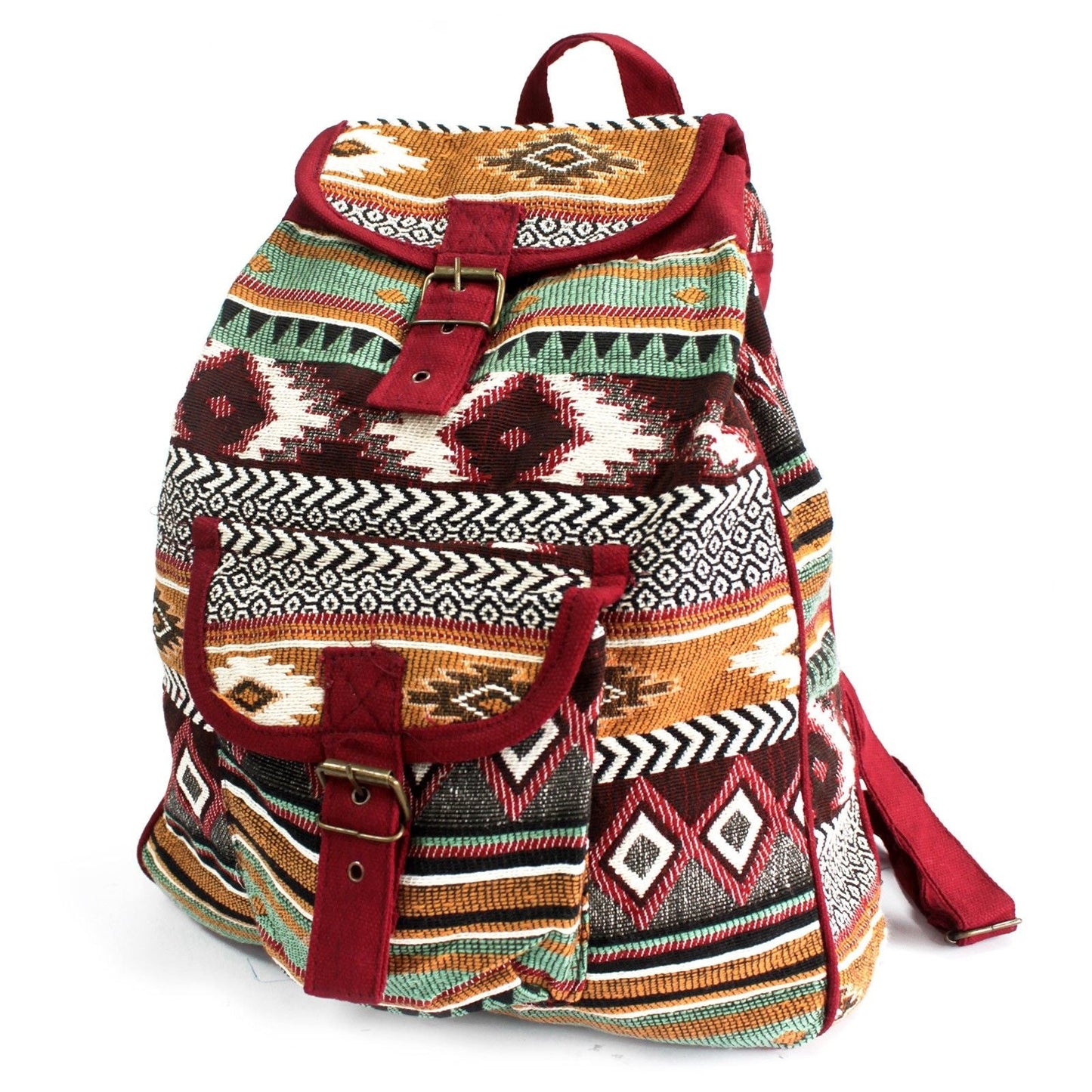Polished Jacquard Bag - Chocolate Backpack featuring natural patterning and unique variations - Luna Panther