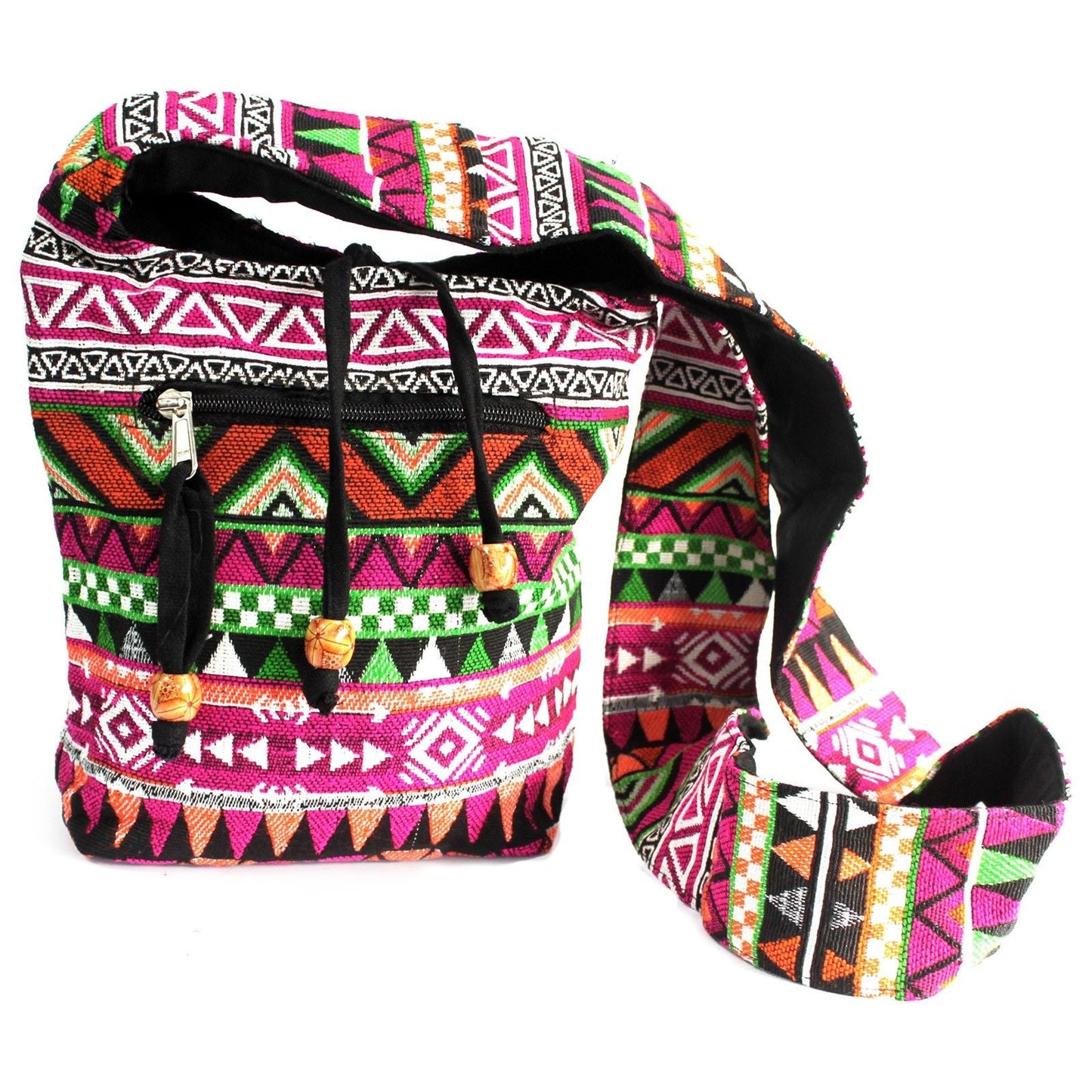 Polished Jacquard Bag - Pink Sling Bag featuring natural patterning and unique variations - Luna Panther