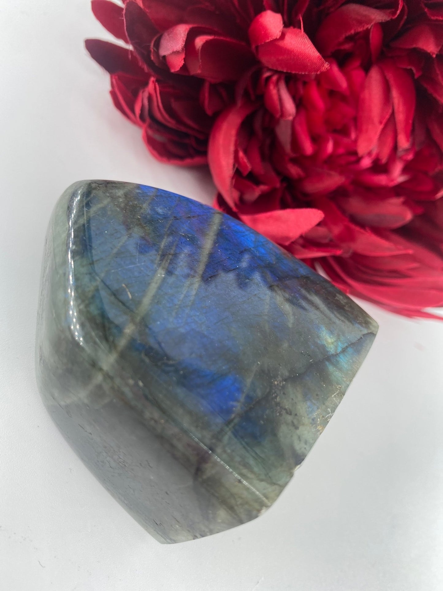 Polished Copy Of Labradorite Free Form 248Grams featuring blue flash and iridescent shimmer - Luna Panther