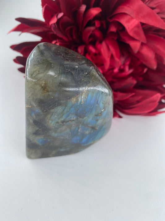 Polished Labradorite Free Form 311Grams featuring blue flash and iridescent shimmer - Luna Panther alternate view