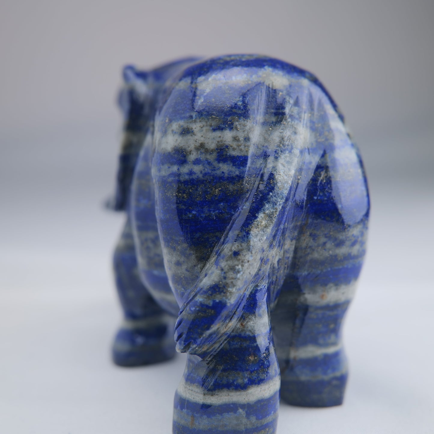 Lapis Lazuli Elephant Carving 715g - Luna Panther
