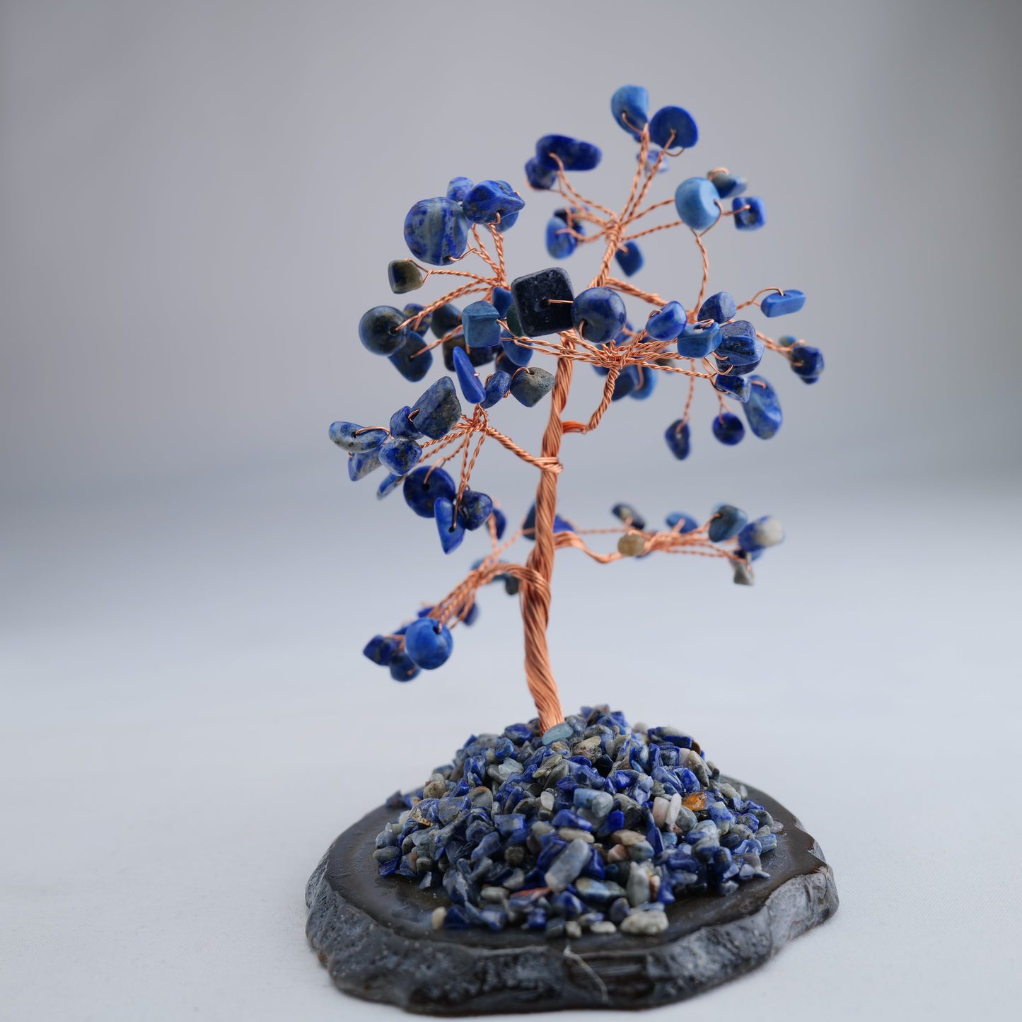 Lapis Lazuli Gemstone Tree on Agate Base 150g - Luna Panther