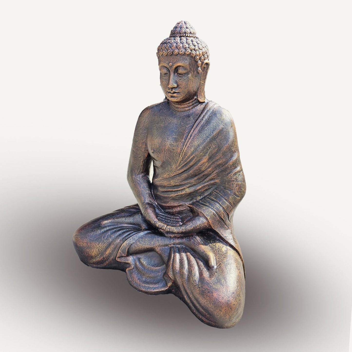 Polished Large Antique Gold Thai Buddha - 0.96m featuring natural patterning and unique variations - Luna Panther