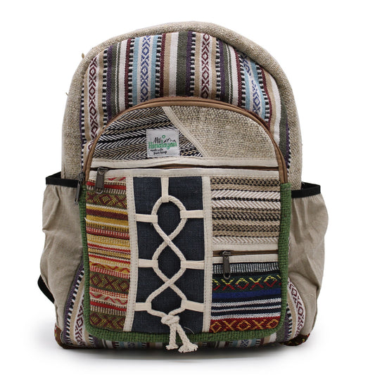 Large Backpack - Rope & Pockets Style - Luna Panther