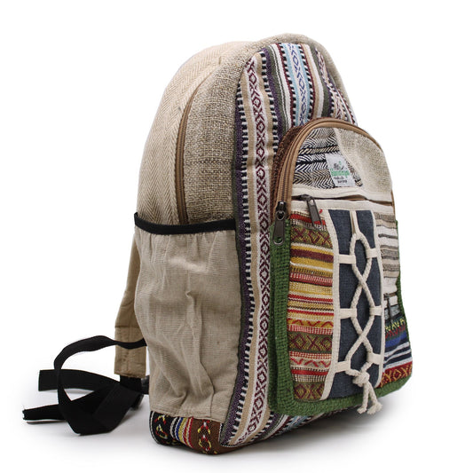Large Backpack - Rope & Pockets Style - Luna Panther alternate view
