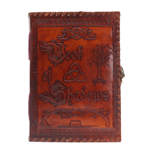 Large Book of Shadows - Dark Tan - 200 pages deckle - edged - 25x18x3cm - Luna Panther