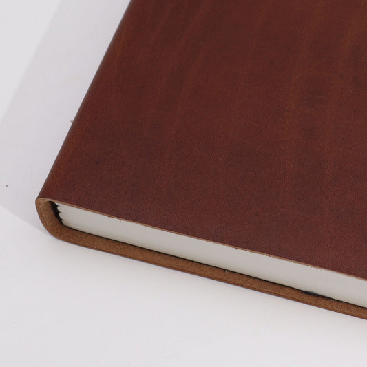 Large Dark Tan Daily Note Book - 100 Lined Pages - 20x15cm - Luna Panther alternate view