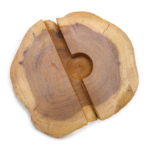 Large Gamal Wood Phone Holder - Whitewash - Luna Panther alternate view