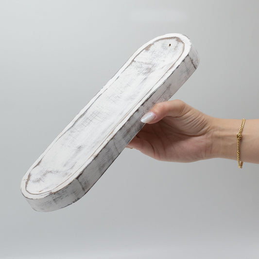 Large Incense Tray 30x10cm - Classic Whitewash - Luna Panther alternate view