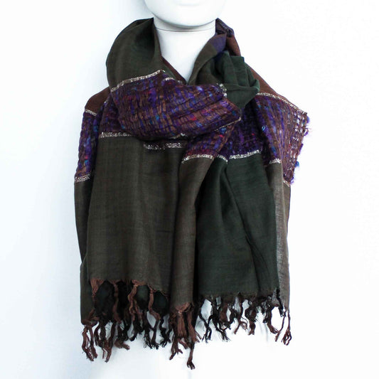 Large Indian Boho Scarves - 28x72cm - Random Blues - Luna Panther alternate view