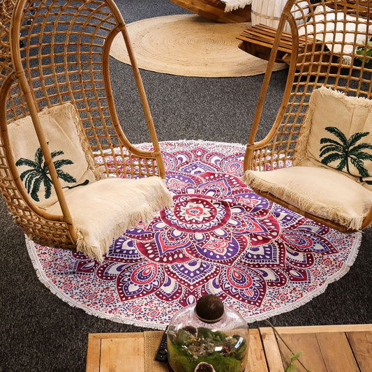 Large Mandala Roundy Art (180cm) - Pink & Purple - Luna Panther