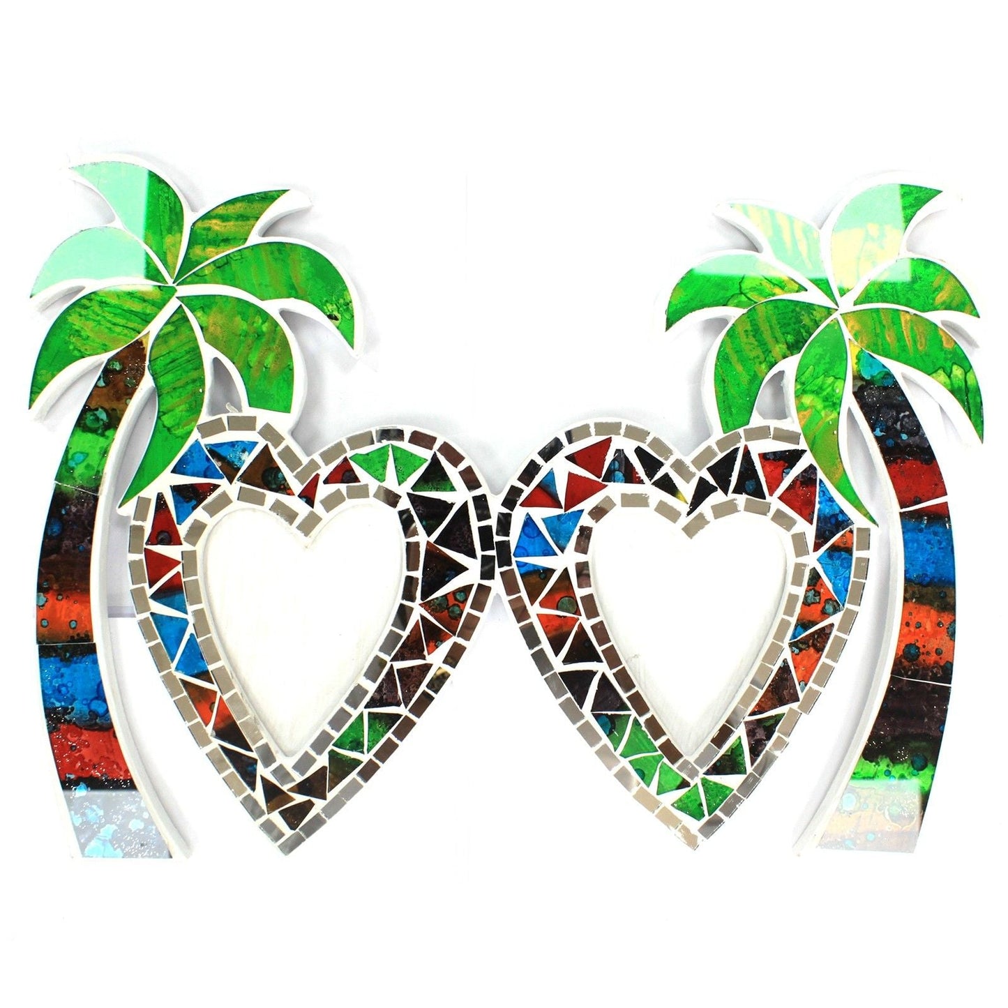 Large Mosaic Coconut Double Picture Frame detail view 8
