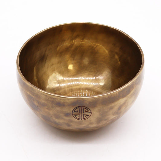 Polished Large Nepalese Moon Bowl - (approx 850g) - 17cm featuring natural patterning and unique variations - Luna Panther
