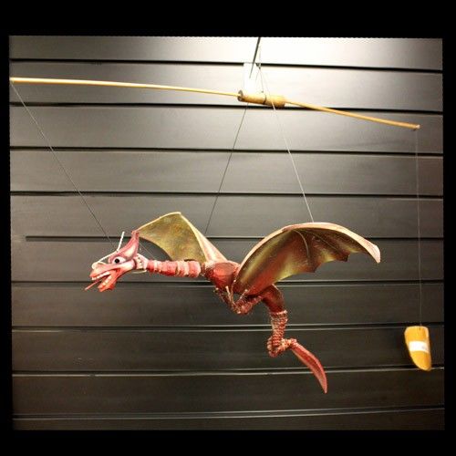 Large Red Coconut Dragon Mobile 46cm - Luna Panther