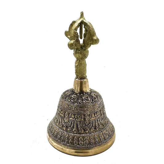 Polished Large Tibetan Tingsha Bell - 7.5x13cm featuring natural patterning and unique variations - Luna Panther