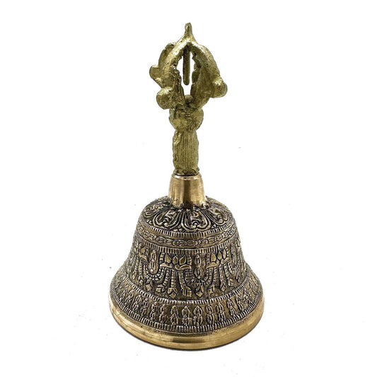Polished Large Tibetan Tingsha Bell - 8x15cm featuring natural patterning and unique variations - Luna Panther