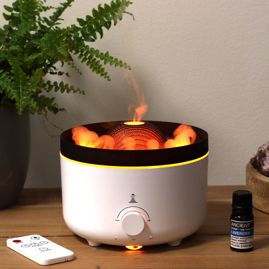 Polished Large Volcano Effect Aroma Diffuser (plug) Two Colours featuring natural patterning and unique variations - Luna Panther