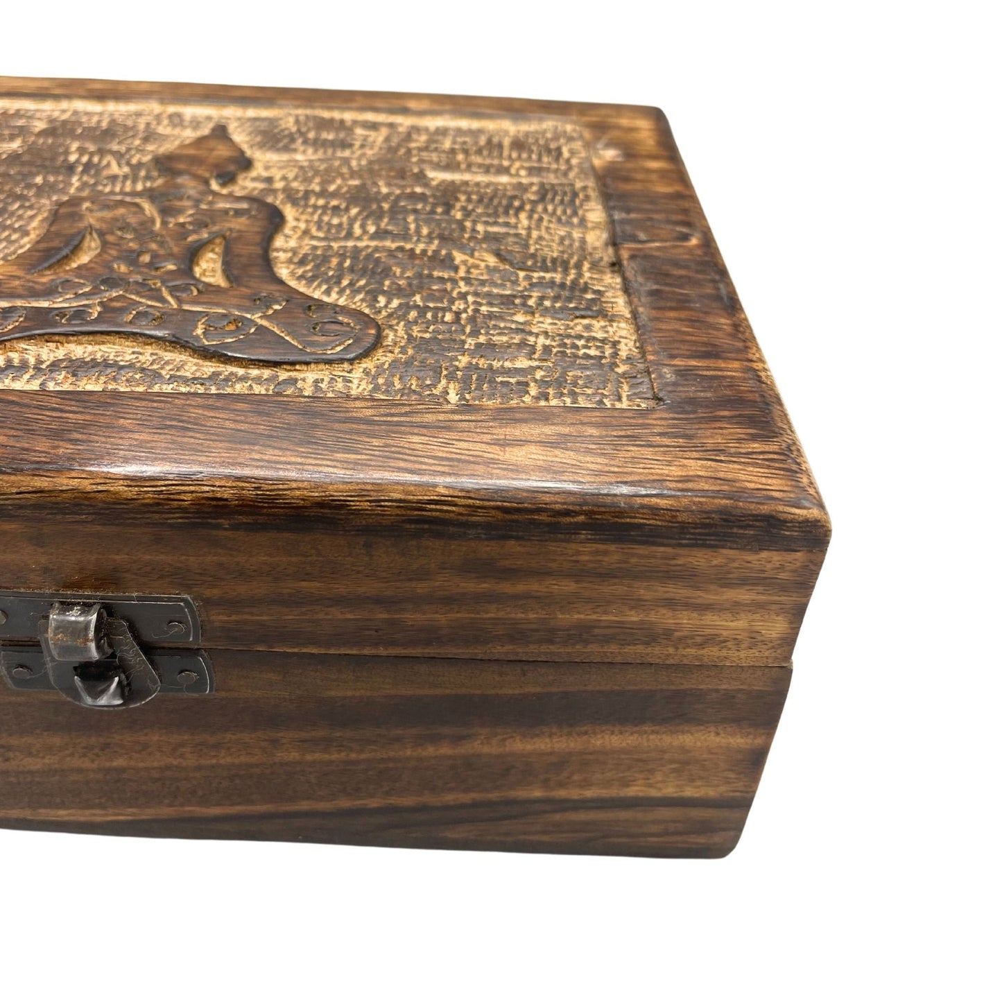 Large Wooden Keepsake Box 20x15x7.5cm - Buddha - Luna Panther