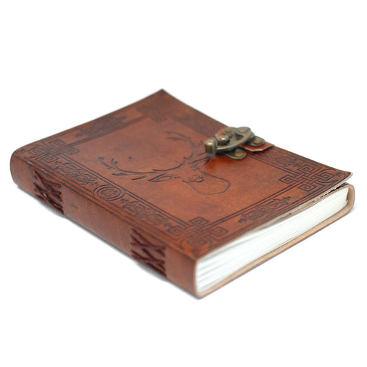Leather Stag Notebook (6x8") - Luna Panther