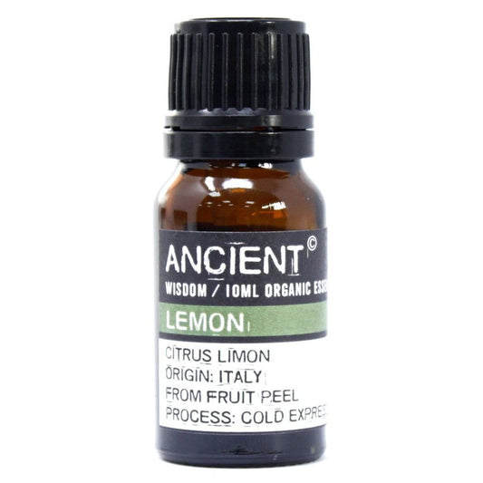 Polished Lemon Organic Essential Oil 10ml featuring natural patterning and unique variations - Luna Panther