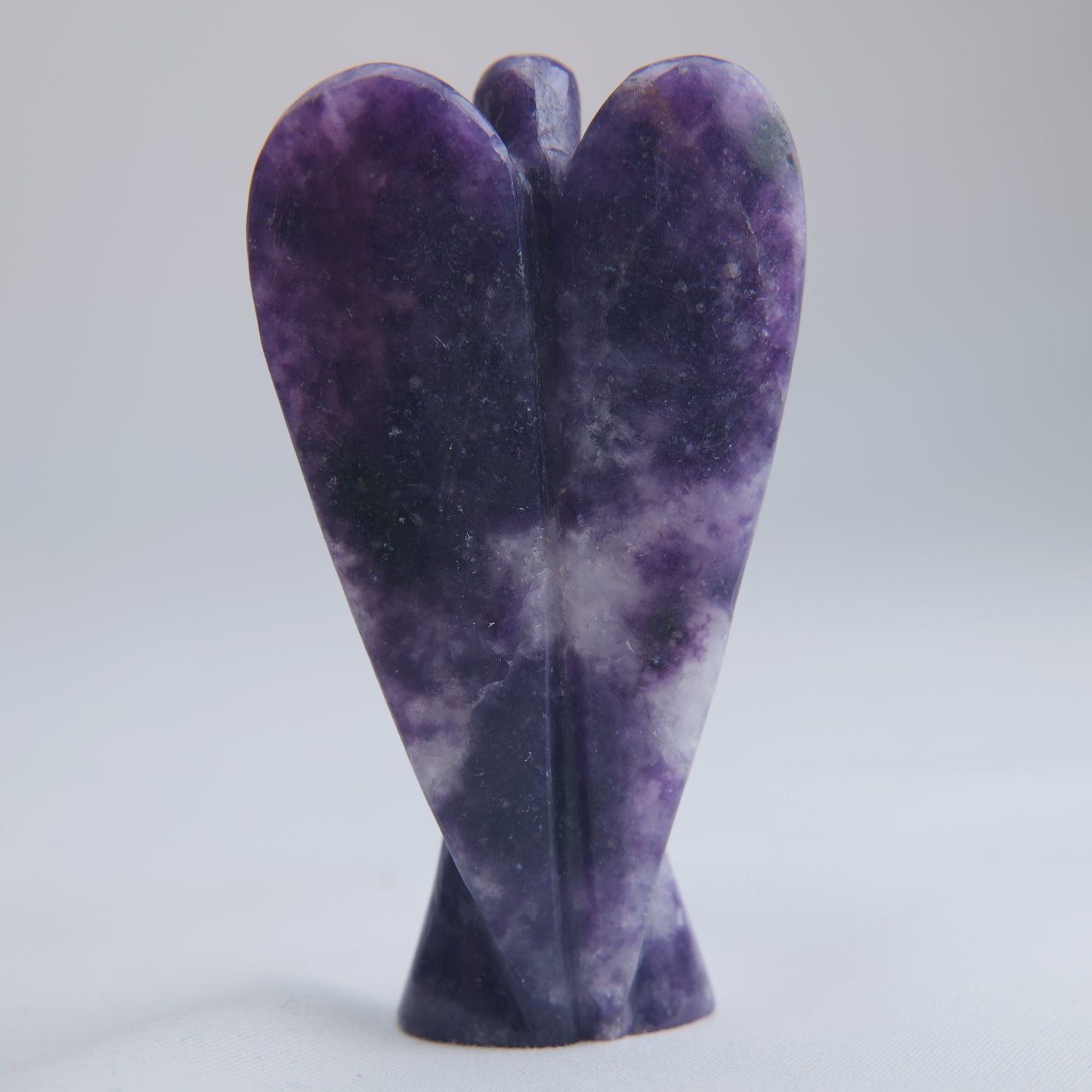 Lepidolite Angel Carving 57g 80mm - Luna Panther