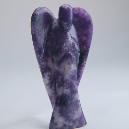 Lepidolite Angel Carving 57g 80mm - Luna Panther alternate view