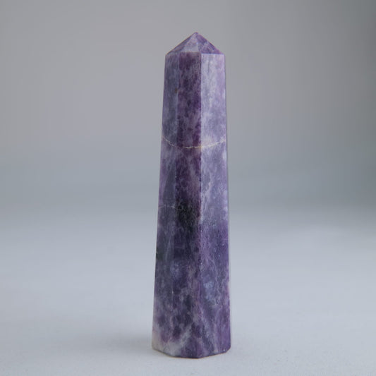 Lepidolite Obelisk 86g Crystal Tower - Luna Panther alternate view