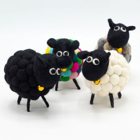 Little Felt Sheep - Black - Luna Panther alternate view