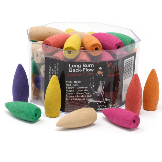 Long Backflow Incense Cones - Assorted Fragrances - 30 mins Burning time - Luna Panther alternate view