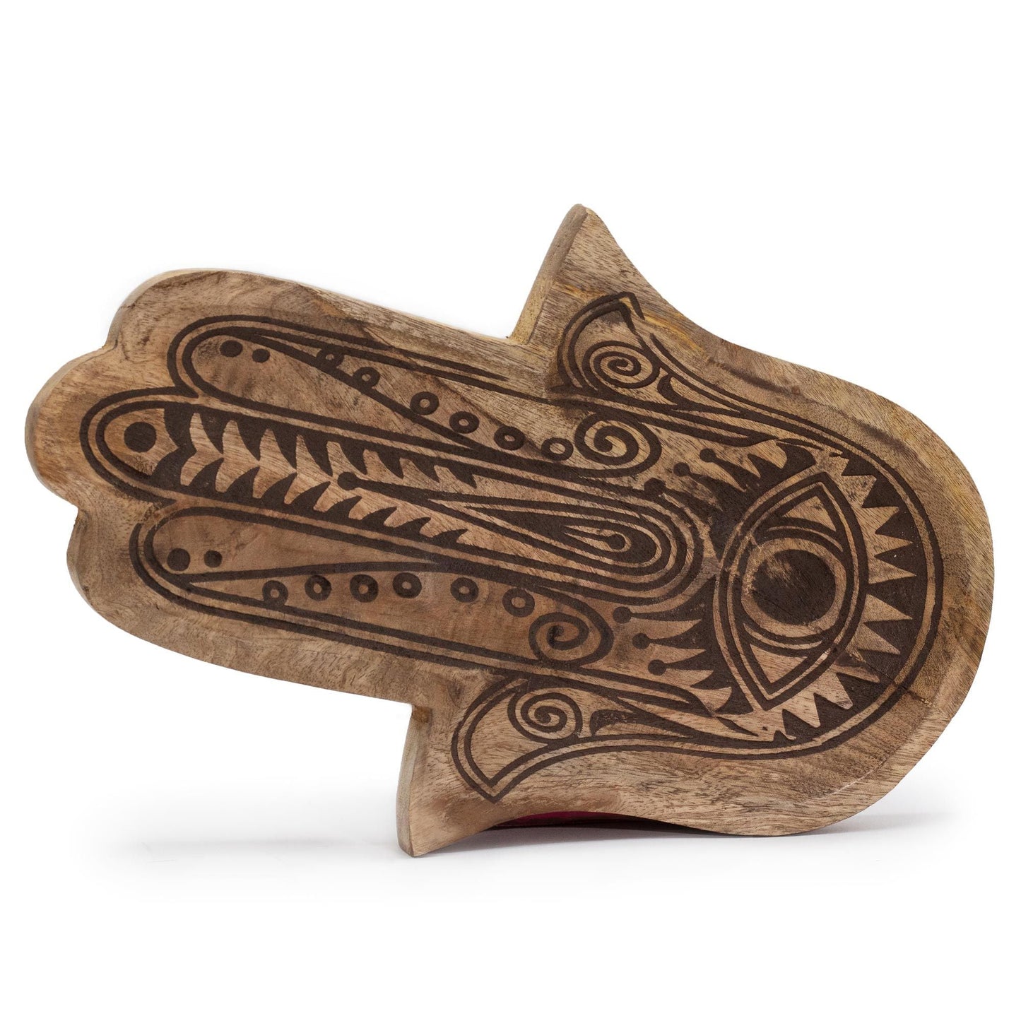 Long Tray 30x20.5x2.5cm - Hamsa Black Engraved - Luna Panther
