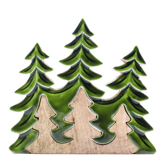 Lost in the Forest - Three Trees 3D Wooden Decoration - 20x23cm - Luna Panther